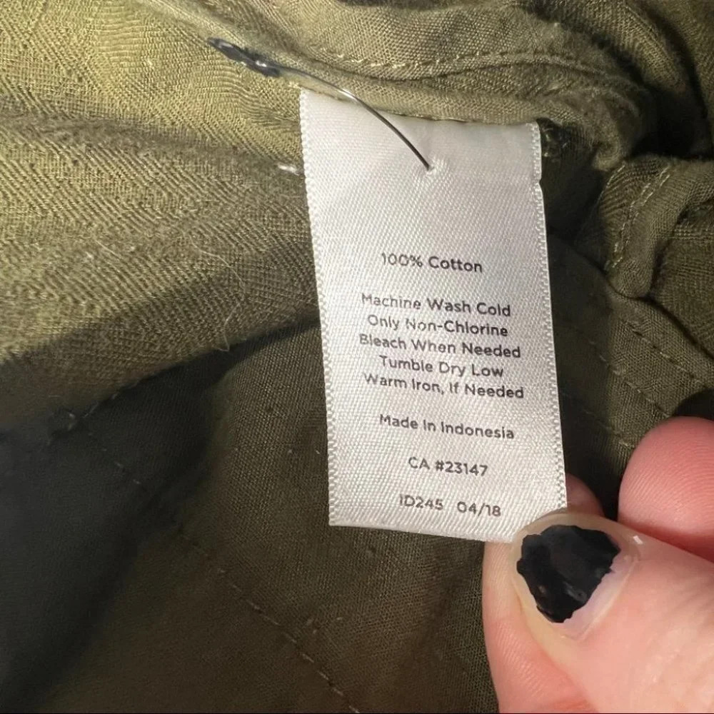 Talbots Cotton Cargo Safari Jacket Green S Lightwight - Picture 4 of 5